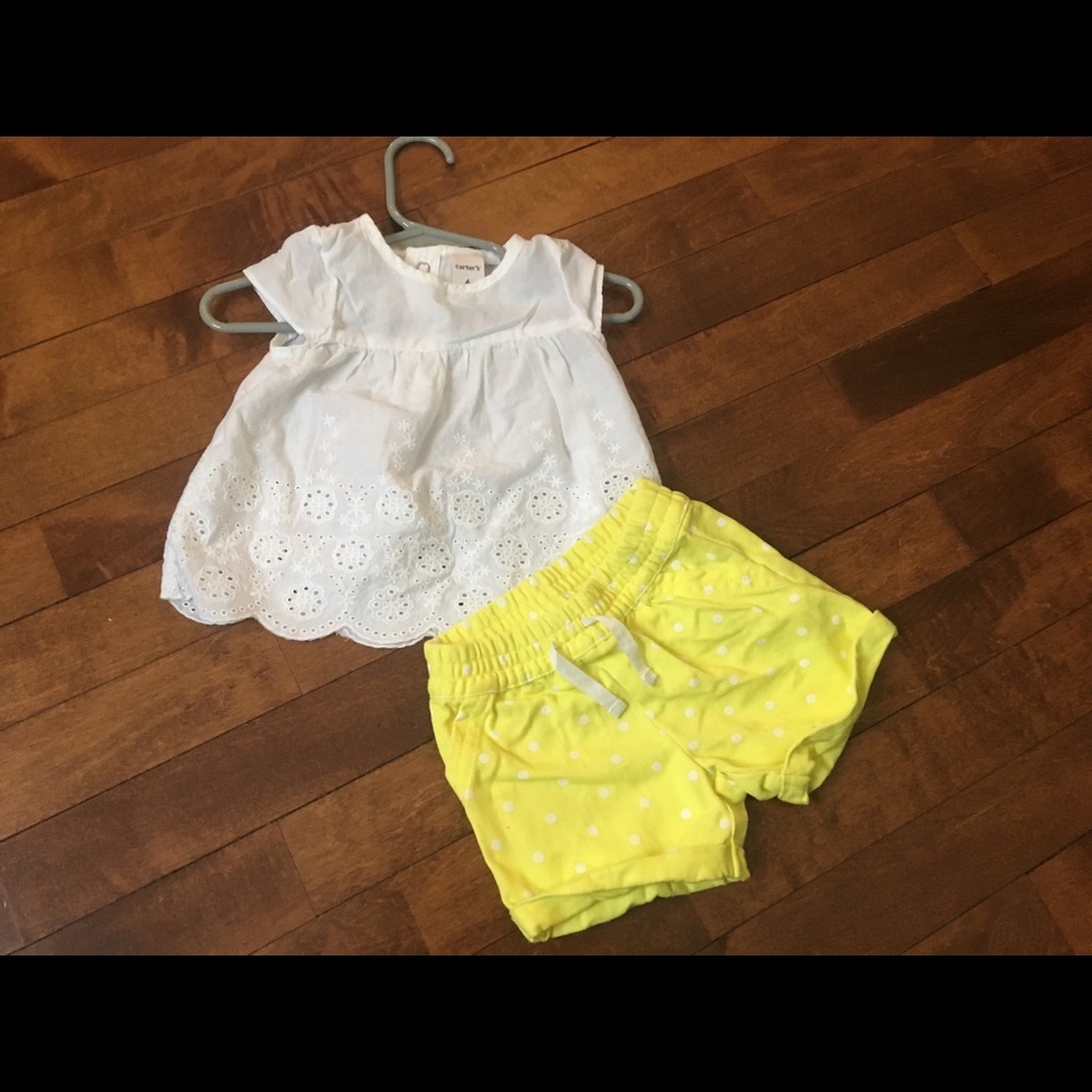 🌸Cute!🌸Polka Dot Carter’s Short Set 3-6 Months